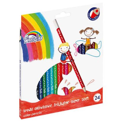 Kredki ołówkowe Fiorello Super Soft, 24 kolory
